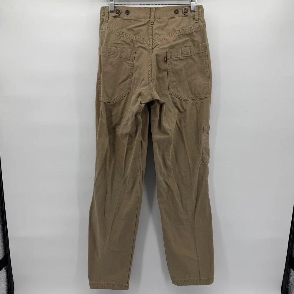 Levi's Dry Goods Carpenter Pant Mens 29x34 Vintage Y2K Tan Khaki Cotton Trousers - Picture 3 of 11